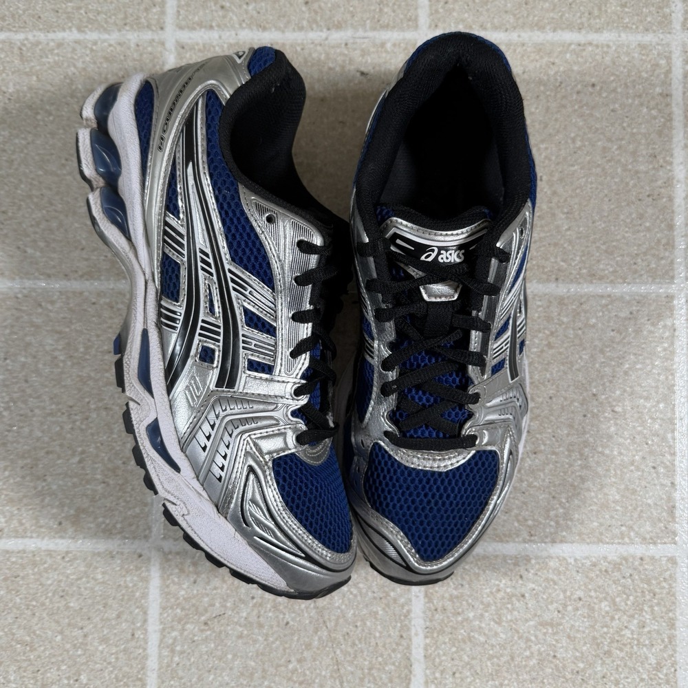 1201A019-401 Asics Gel Kayano 14 Monaco Blue Silver Men's Sneaker Shoes Sz 8